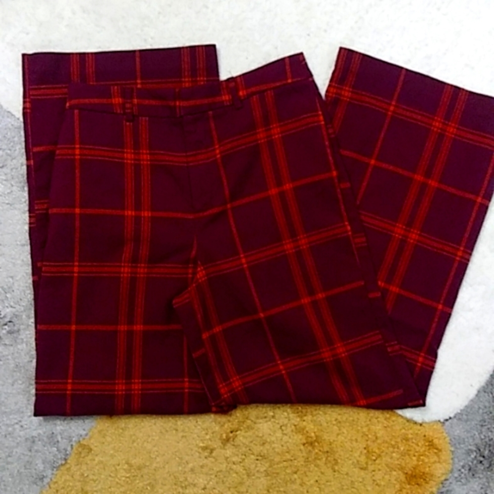 Forever 21 Wide Leg Pants. Color Burgundy/Orange. Size L.